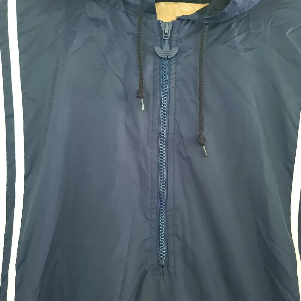 90s~00'S Adidas Half Zip Nylon blue Pullover Men's Size XL Vintage eaa504395 EUC